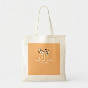 Tote Bag Triste trente orange blanc simple rétro annonce d'
