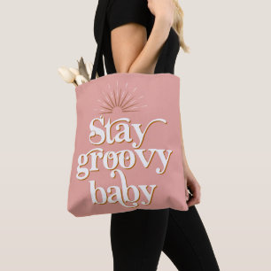 Tote Bag TrixIE 70's Retro rose Séjour Super bébé Hippie