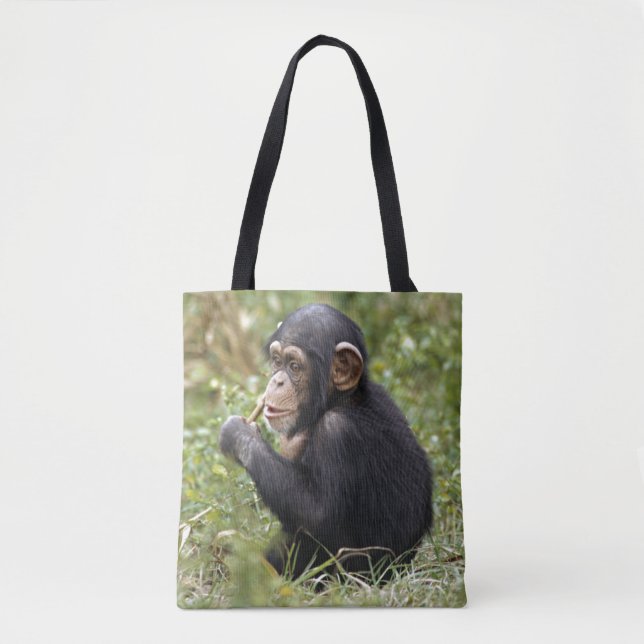 Tote Bag Troglodytes de casserole du chimpanzé | de bébé (Devant)