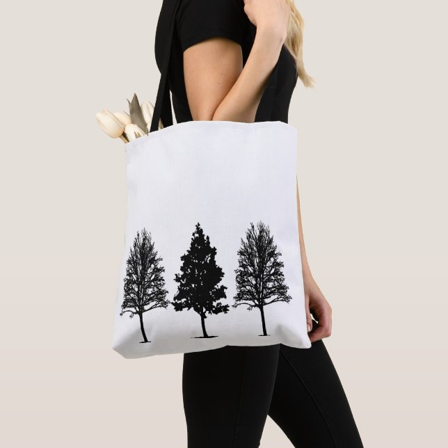 Tote Bag Trois arbres Fourre-tout (De près)