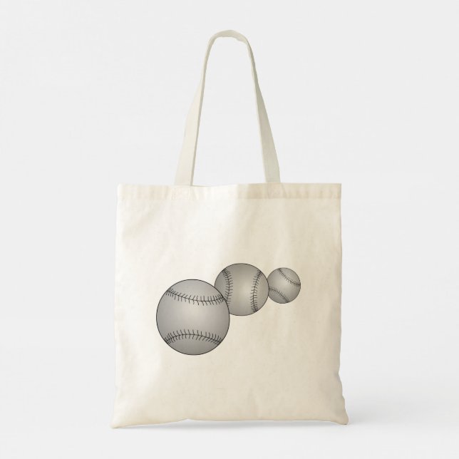Tote Bag Trois Baseballs (Dos)