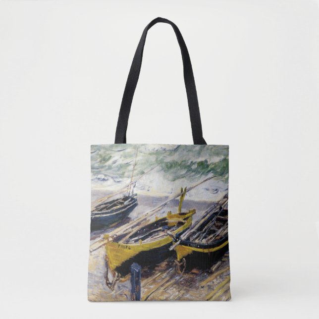 Tote Bag Trois bateaux de pêche (Devant)