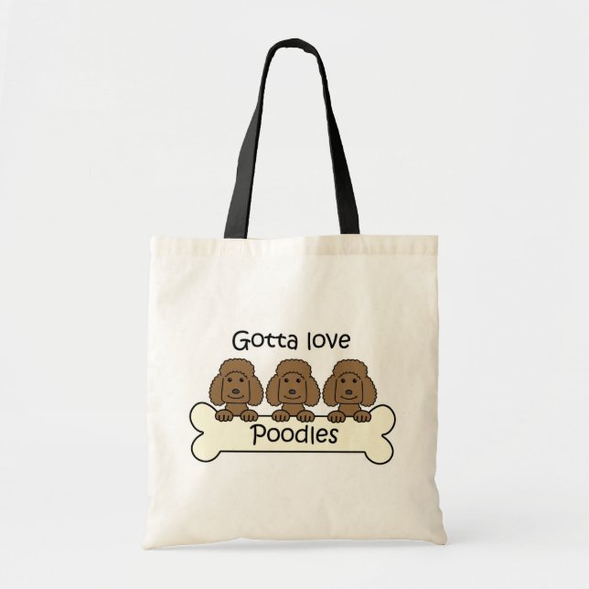 Tote Bag Trois caniches (Devant)