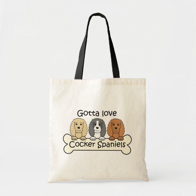 Tote Bag Trois cockers (Devant)