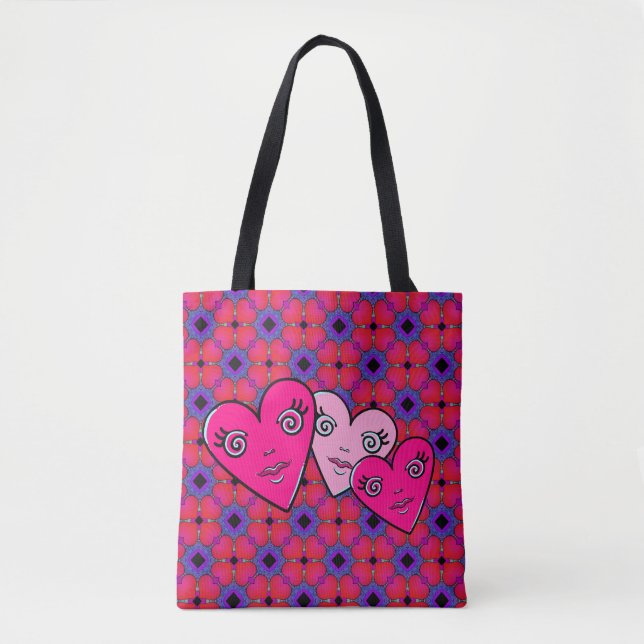 Tote Bag Trois coeurs (Devant)