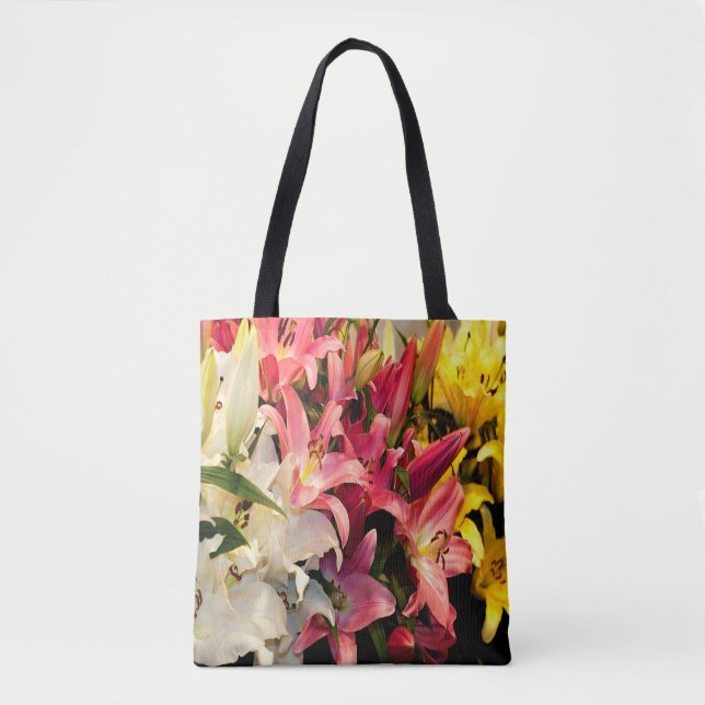 Tote Bag Trois Lys Colorés (Devant)