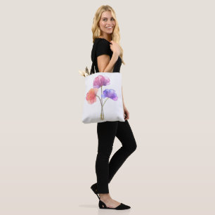 Tote Bag Trois magnifiques aquarelles peintes de fleurs