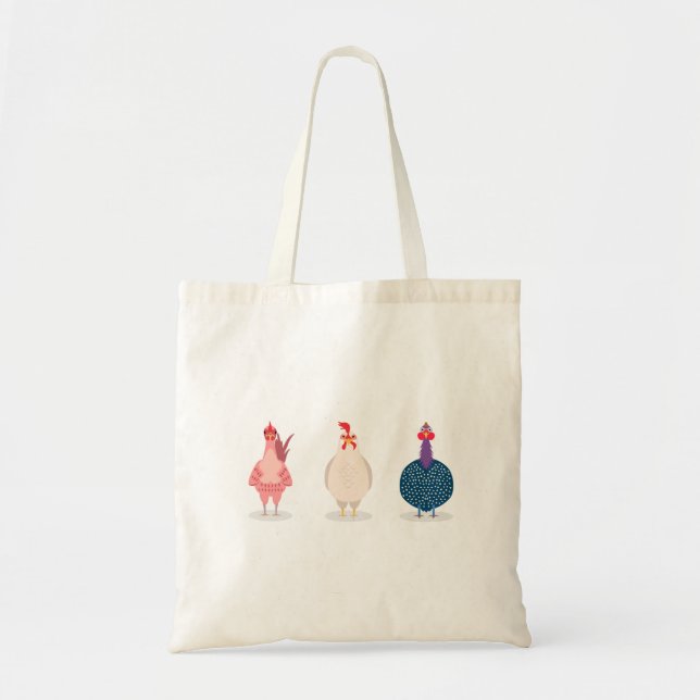Tote Bag Trois mignons poulets (Devant)
