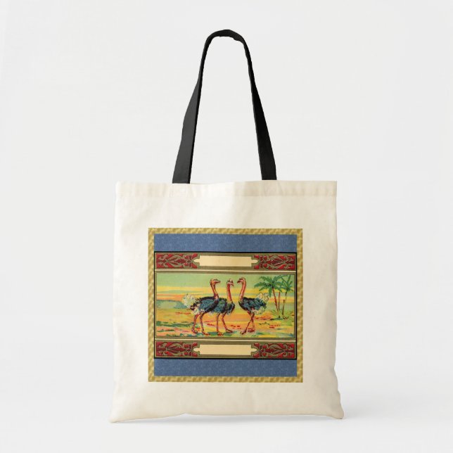 Tote Bag Trois Ostritch Birds (Devant)