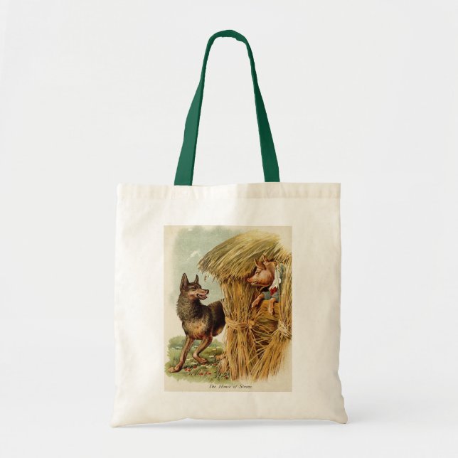Tote Bag Trois Petits Cochons Grand Méchant Loup, Conte de  (Devant)