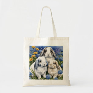 Tote Bag Trois petits lapins lapins de lapin de lop