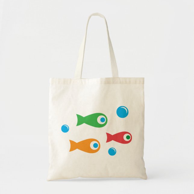 Tote Bag Trois poissons mignons (Devant)
