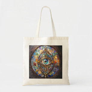 Tote Bag Troisième œil sur verre et bronze