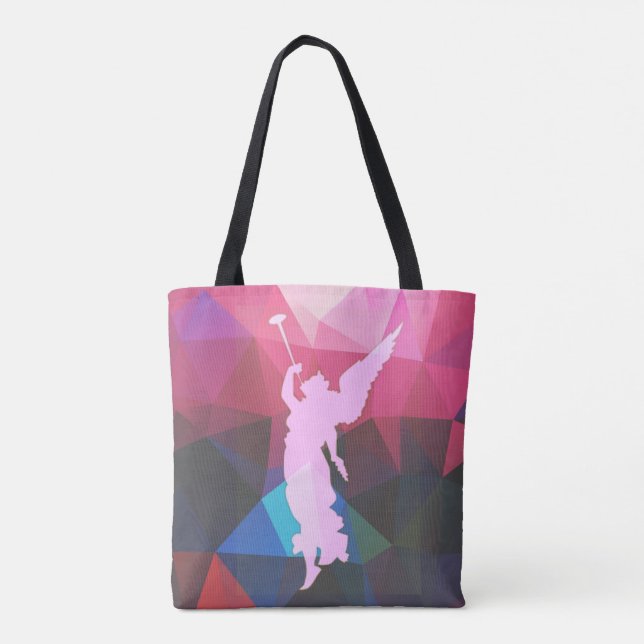 Tote Bag Trompette de conception géométrique Jeu d'ange (Dos)