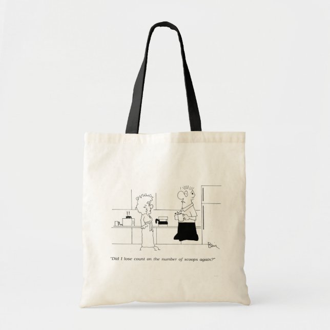 Tote Bag Trop de café (Devant)