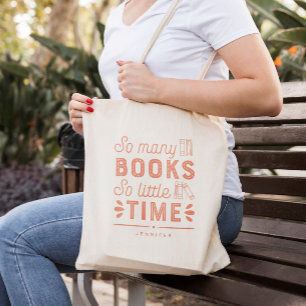 Tote Bag Trop de livres Modifier la couleur Personnalisé