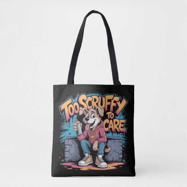 Tote Bag Trop grossier pour soigner-drôle Street Chien Graf (Devant)