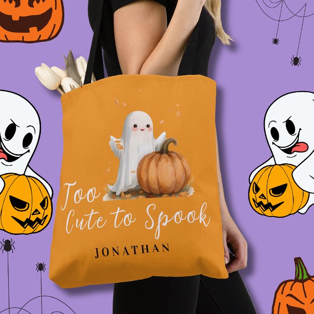 Tote Bag Trop mignon pour effrayer orange  (Créateur téléchargé)