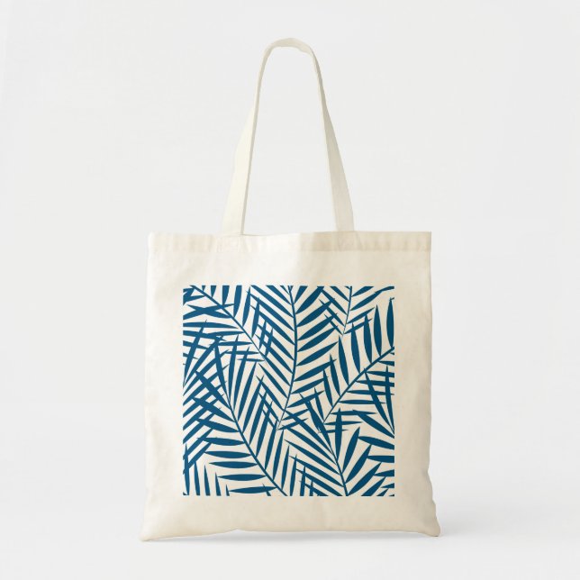 Tote Bag Tropcal bleu (Devant)