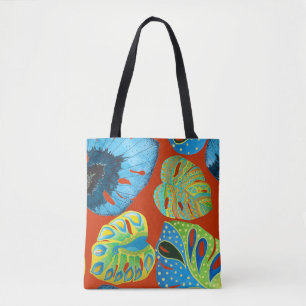 Tote Bag Tropical Chic : Motif feutré sans joint.