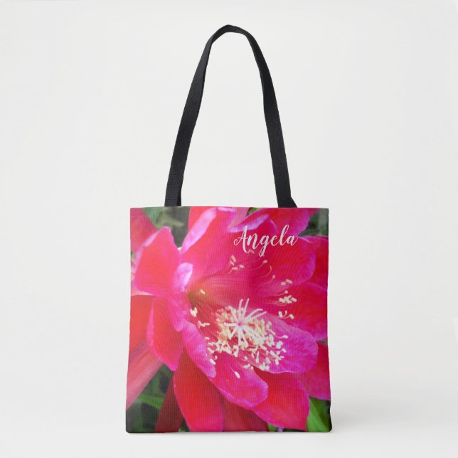 Tote Bag Tropical Hot Pink Epie Flower Photo (Devant)
