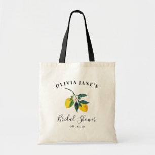 Tote Bag Tropical Lemon Bridal Shower