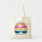 Tote Bag Tropical Palm Tree Beach Trip Sunset Cute Custom (Devant)
