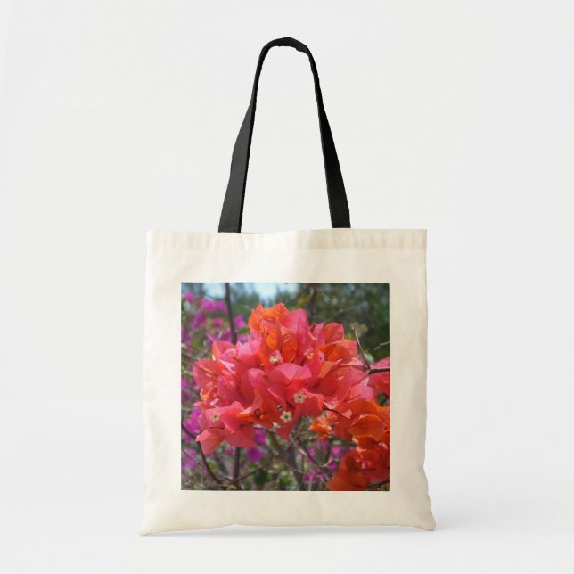 Tote Bag Tropical Pink Bougainvillea Island Floral (Devant)