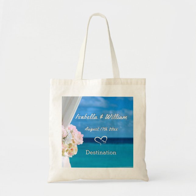 Tote Bag Tropical Summer Palm Beach Mariage Faveur (Devant)