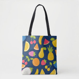 Tote Bag Tropical Summer Waves Beach Party Motif