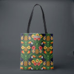 Tote Bag Tropical Toucan Pineapple Hibiscus Vibrant<br><div class="desc">Escape to paradise with every step you take with our Tropical Toucan Tote Bag – a stunning celebration of color, nature, and island spirit. This eye-catching tote features a richly detailed illustration of vibrant toucans nestled among golden pineapples, luscious passionfruit, juicy mangoes, and blooming hibiscus flowers in radiant red and...</div>