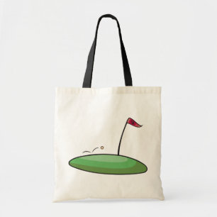 Tote Bag Trou de putting Golf Green avec drapeau 18