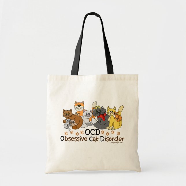 Tote Bag Trouble obsessif de chats OCD (Devant)