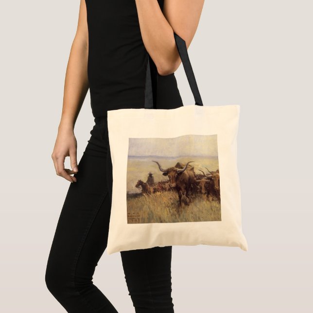 Tote Bag Troupeau de sentiers au Wyoming par WHD Koerner (Devant (produit))