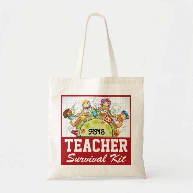 Tote Bag Trousse de survie pour les enseignants - SRF (Devant)