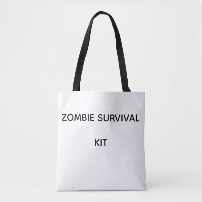 Tote Bag Trousse de survie zombie (Devant)