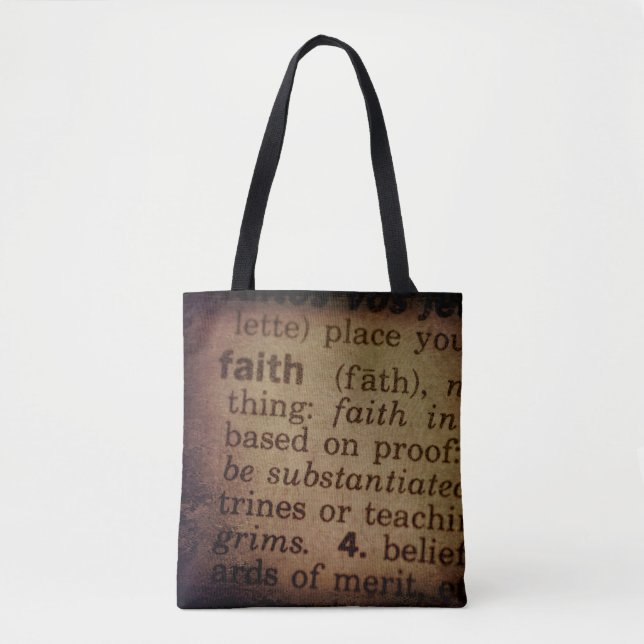 Tote Bag Trouver une signification - Foi (Devant)