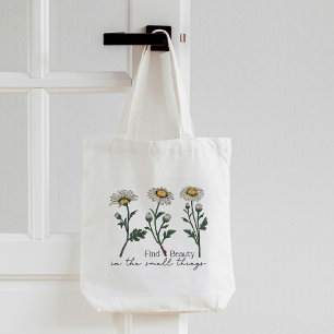 Tote Bag Trouvez La Beauté Dans Les Petites Choses Fleur sa