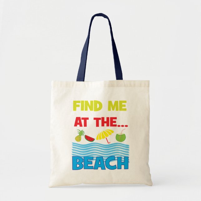 Tote Bag Trouvez-Moi À La Plage Tropical (Devant)