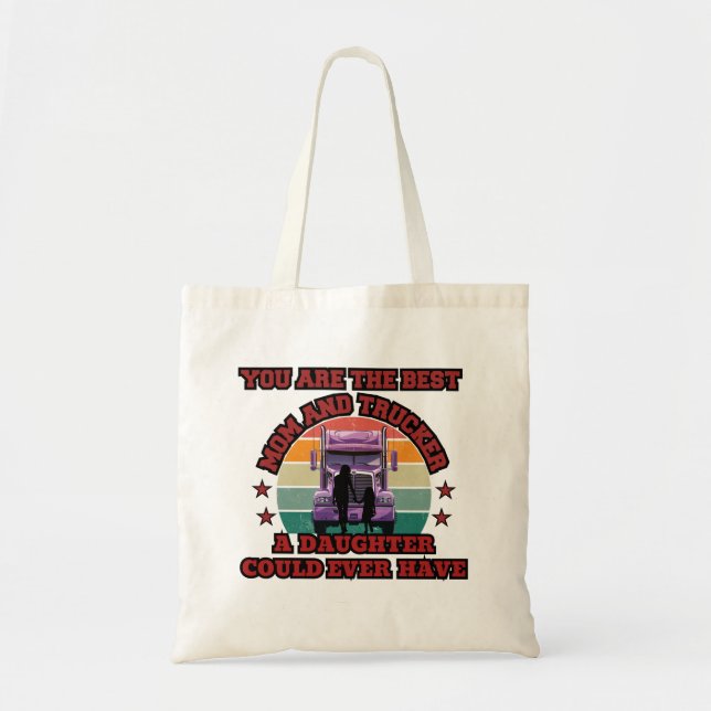 Tote Bag Trucker Mère Fille Bond Famille Route Amour (Devant)