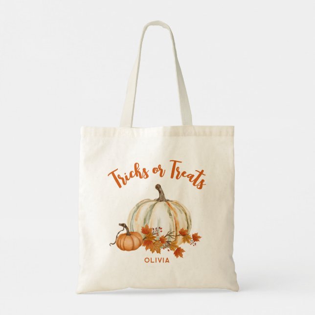 Tote Bag Trucs ou traitements mignons Halloween personnalis (Dos)