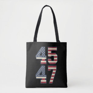 Tote Bag Trump 2024 Président 45 47 Amérique États-Unis Vin
