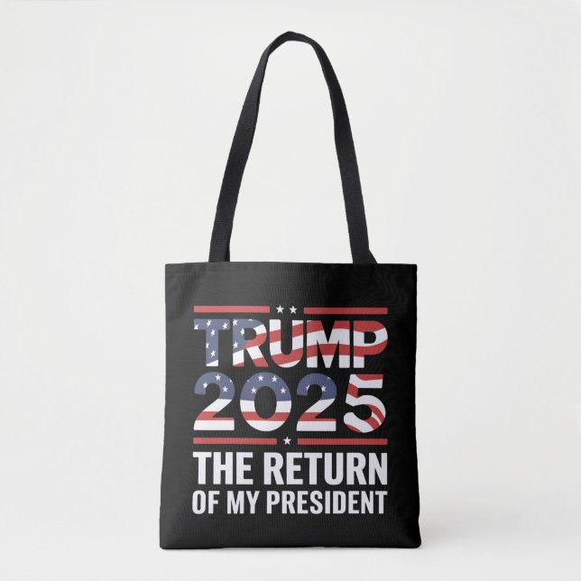 Tote Bag Trump 2025 Le retour de mon président 47e États-Un (Devant)