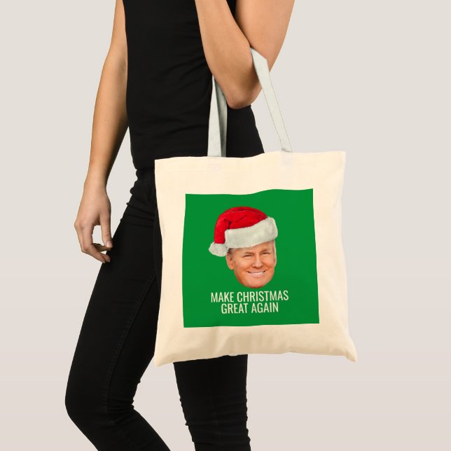 Tote Bag Trump avec Santa Hat - Rendre Noël magnifique (Devant (produit))