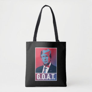 Tote Bag Trump GOAT Élection 2024 Républicain Vintage