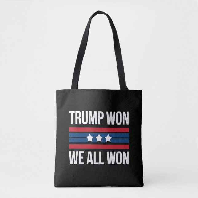 Tote Bag Trump remporte tous le prix du Drapeau américain 2 (Devant)