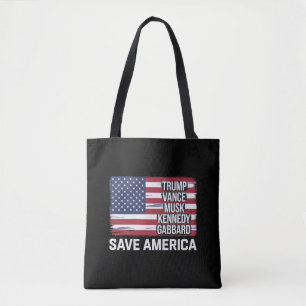 Tote Bag Trump Vance Musk Kennedy Gabbard 2024 Sauvez l'Amé