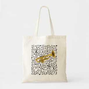 Tote Bag Trumpet Notes musicales Trumpeter Brass Musicien