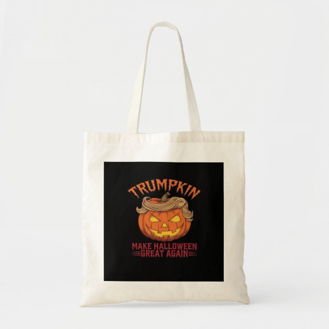 Tote Bag Trumpkin Rendre sa grandeur à Halloween - Sarcasti (Devant)