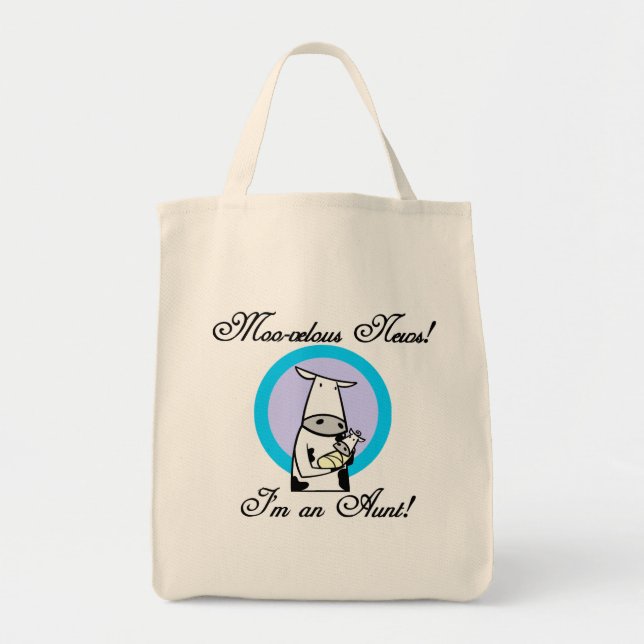 Tote Bag Tshirts et cadeaux de la nouvelle tante Moo-velous (Devant)